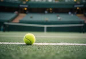 Accountants in Wimbledon EOACC photo of a tennis ball on a tennis court in wimbledon