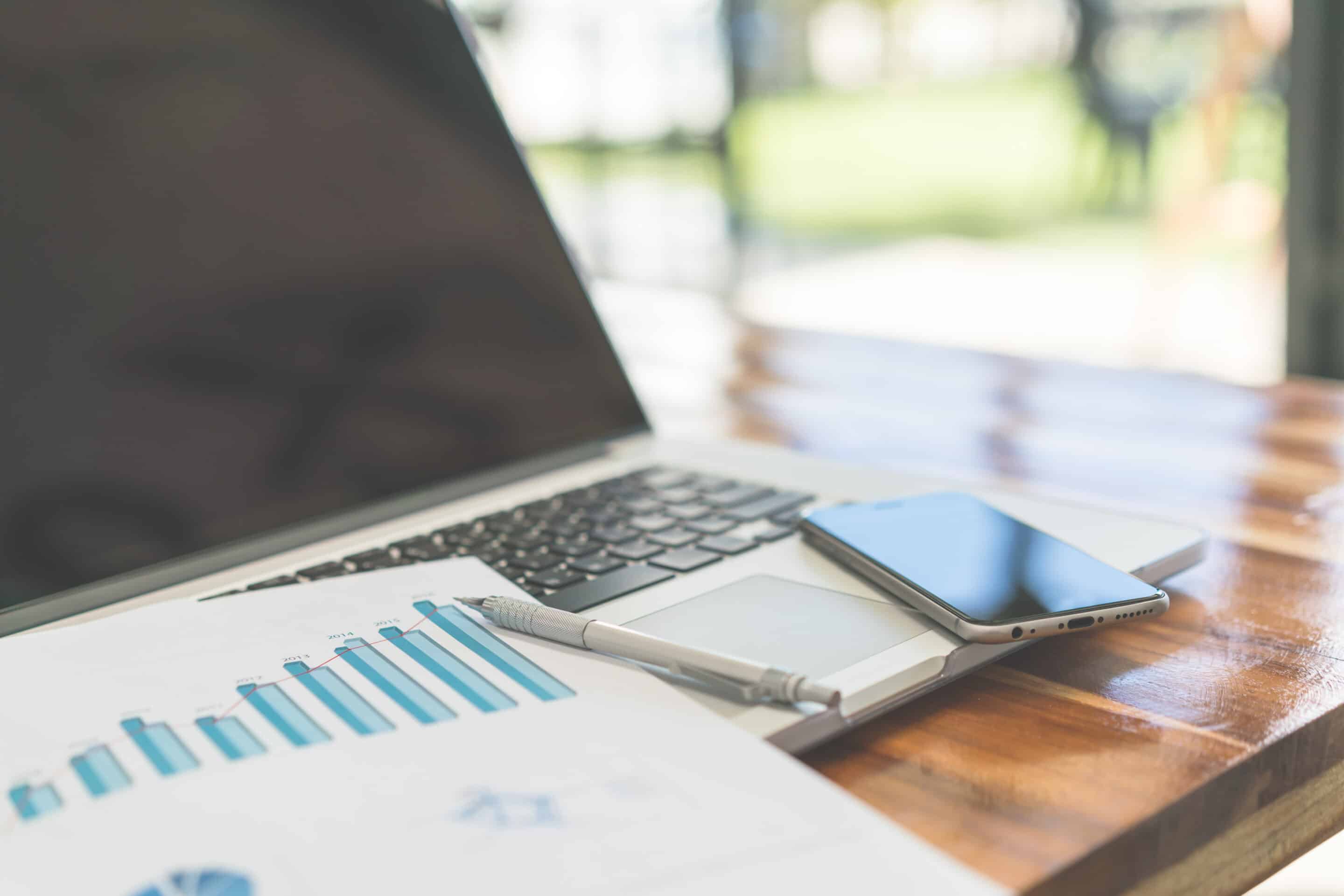 Bookkeeping in Xero photo of a laptop for online accounting